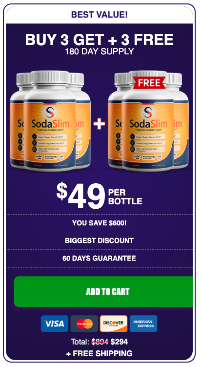 SodaSlim buy 3 get 3 free package